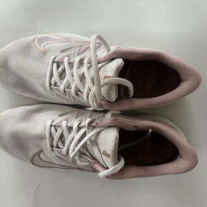 Nike White and Pink Low-Top Sneakers